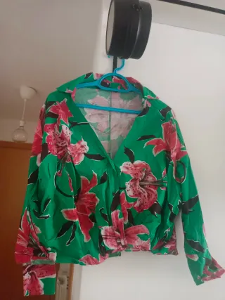 Camisa Zara Estampada Flores