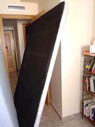 Somier tapizado 150cm beige/gris