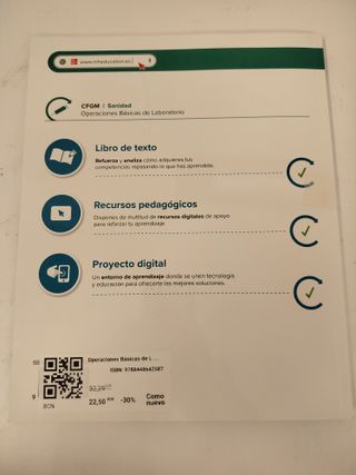 Operaciones Básicas de Laboratorio (CFGM Sanidad) - 978844