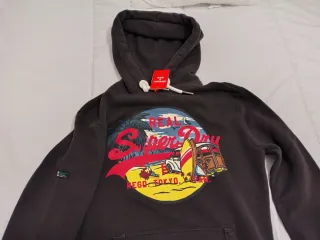 Sudadera Superdry Negra con Estampado