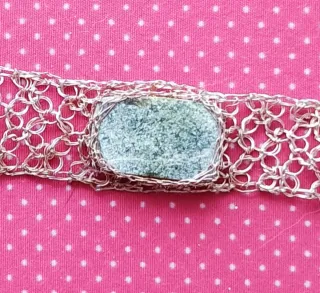 Pulsera tejida plata Perú