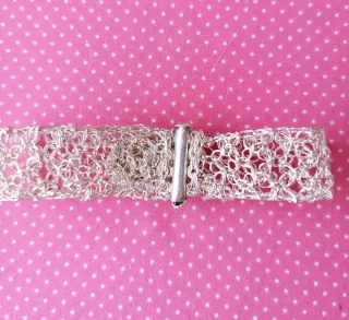 Pulsera tejida plata Perú