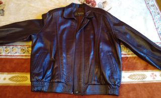 Cazadora piel ovino marrón