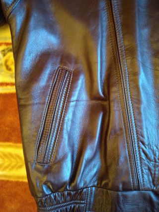 Cazadora piel ovino marrón