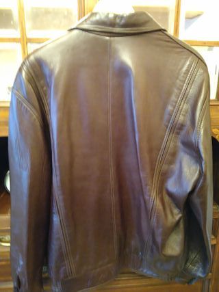 Cazadora piel ovino marrón