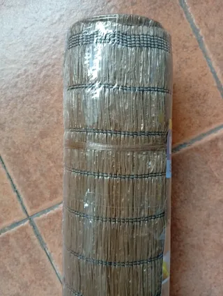 Valla cañizo sintético 1x5m color marrón.