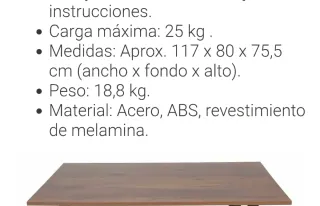 Mesa de comedor madera y metal