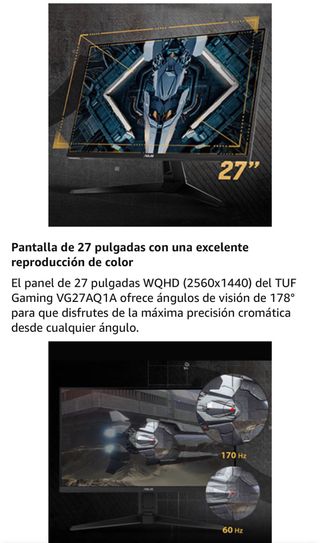 Monitor Gaming ASUS VG27AQ1A 27 WQHD