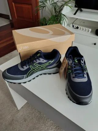 Zapatillas Asics Hombre Azul y Verde