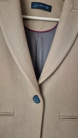 Abrigo camel Zara Talla XS