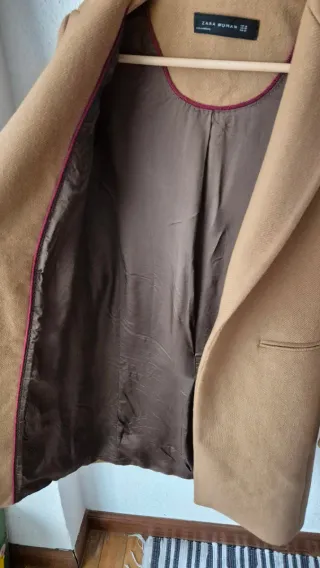Abrigo camel Zara Talla XS