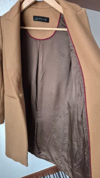 Abrigo camel Zara Talla XS