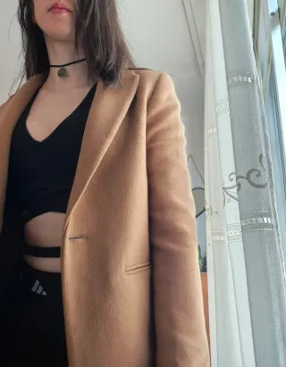 Abrigo camel Zara Talla XS