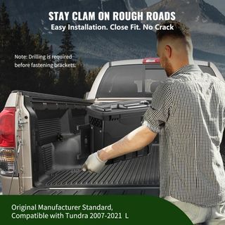 Caja de Almacenamiento para Cama de Camión, Tapa Bloqueable, Caja de Herramientas de Rueda ABS Impermeable de 6.6 Gal/20 L con Candado de Contraseña, Compatible con Tundra 2007-2021, Lado del Cond...