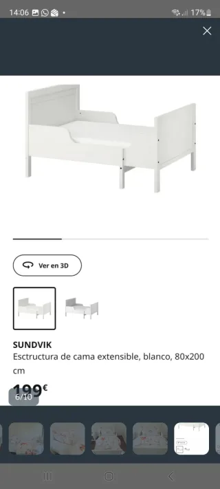 Cama infantil blanca