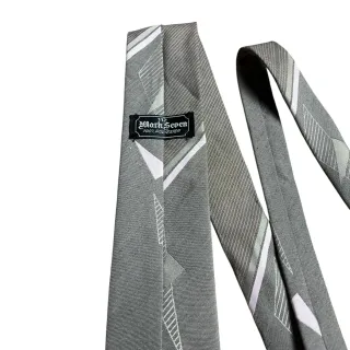Cravatta Mark Seven grigia con triangoli bianchi
