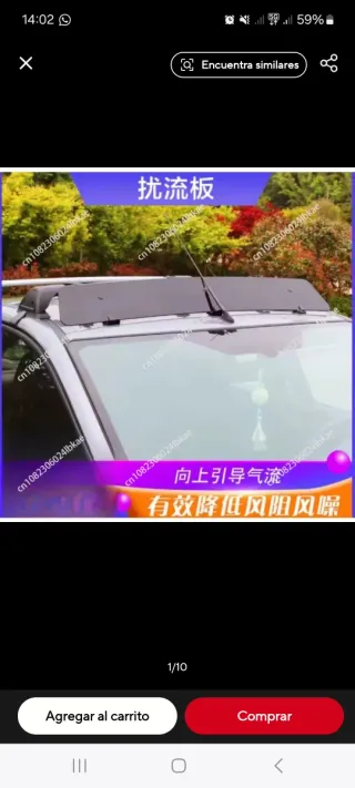 Deflector Viento Baca 114cm