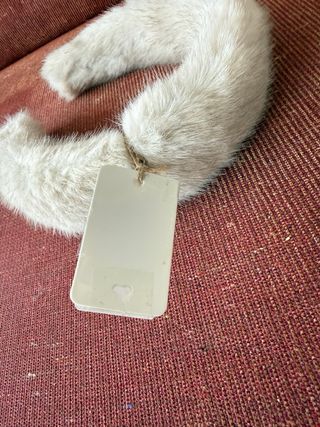 Cerchietto capelli beige ecopelliccia