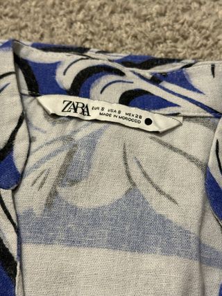 Vestito Zara mini blu e bianco