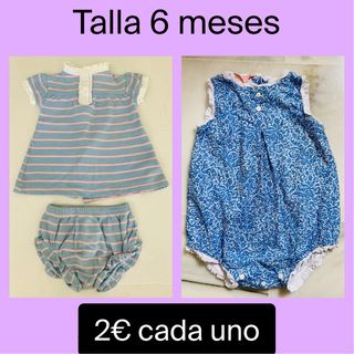 Conjuntos niña 6 meses (vestido y braguita)