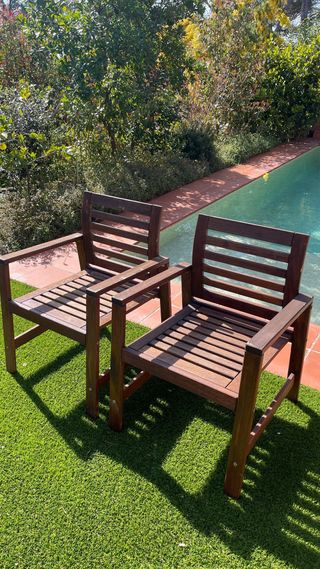 2 Sillones de Madera para Exterior