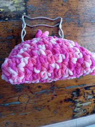 Borsetta manici gatto rosa