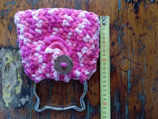 Borsetta manici gatto rosa