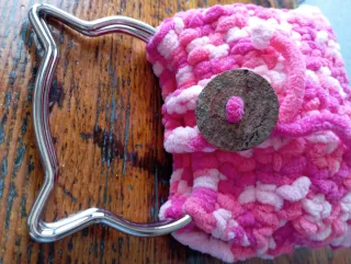 Borsetta manici gatto rosa