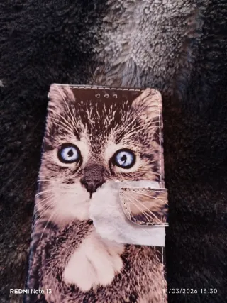 Funda Libro Gato Xiaomi Redmi Note 10 5G.Sin usar
