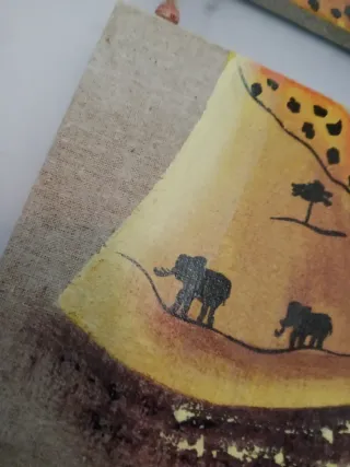 Decoración pared figuras africanas