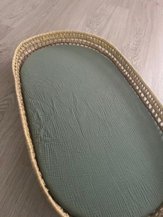 Cambiador mimbre y colchón Minicoton