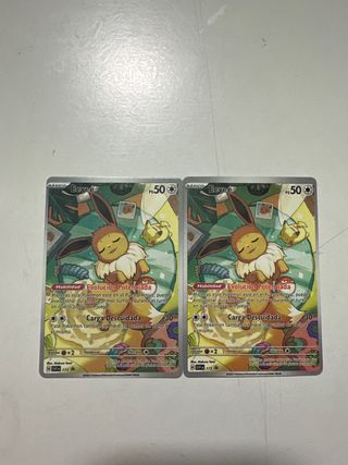 2 Cartas Pokémon Eevee Básico PS 50