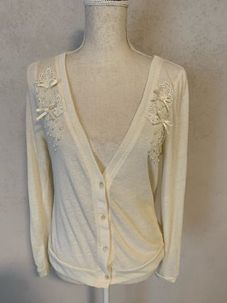 Cardigan panna pizzo Molly Bracken