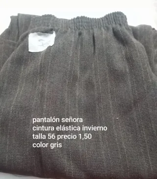 Pantalón señora cintura elástica invierno talla 56