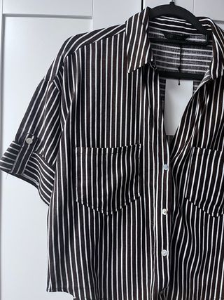 Camisa Zara rayas manga corta