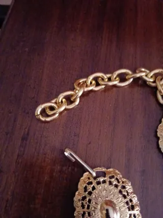 Cintura vintage metallo dorato