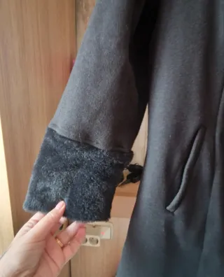 Abrigo Negro Emery Rose Talla XXL con Pelo Sintéti