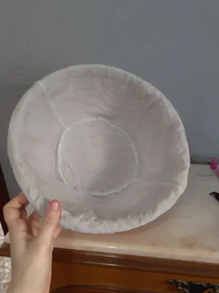 Cesto de mimbre con forro de tela