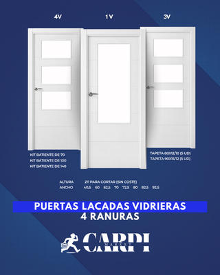 Puertas Lacadas Vidrieras 4 Ranuras
