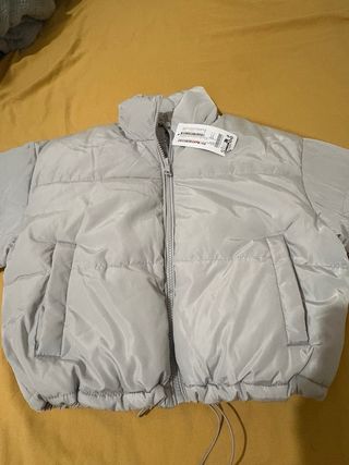 Chaqueta acolchada gris