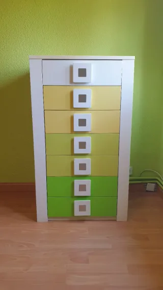 Cómoda infantil 6 cajones degradado