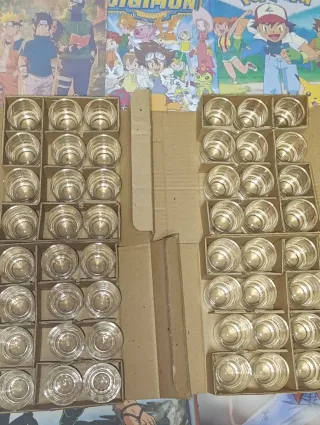 Vasos de chupito de cristal. 48 vasos. 20€