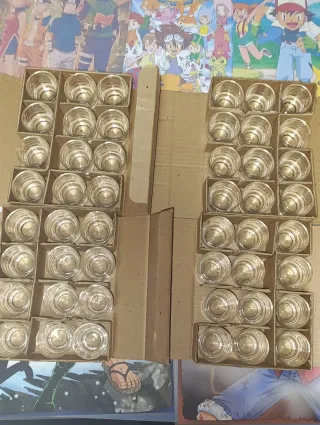 Vasos de chupito de cristal. 48 vasos. 20€