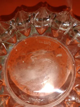 Cenicero cristal vintage años 50