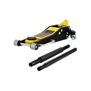 Gato de Piso, Gato de Piso de Perfil Bajo de 3 Toneladas, Gato de Piso de Carreras de Aluminio y Acero con Bomba de Elevación Rápida de Doble Pistón, Rango de Elevación del Gato de Piso 90 mm-500 mm