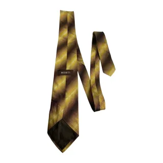 Cravatta MONTI Vintage Marrone Oro
