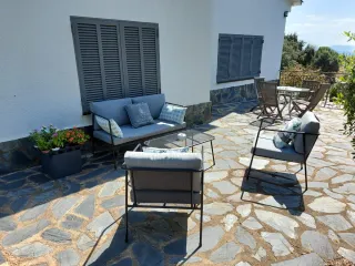 Conjunto 2 sillones, sofá y mesa exterior