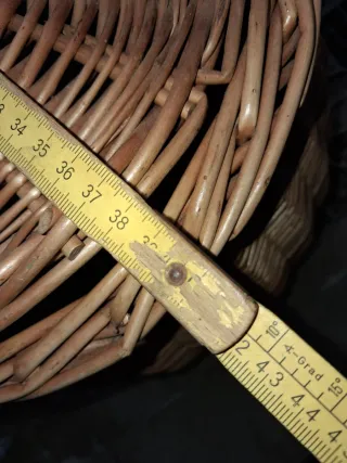 Cesto grande in vimini con coperchio