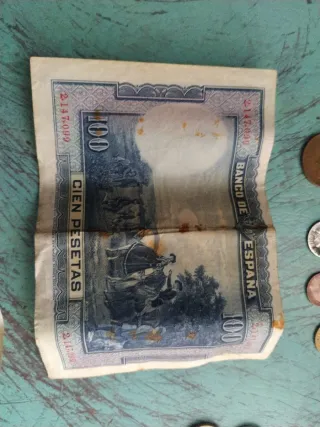 Lotto di Banconote e Monete Antiche Spagnole