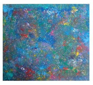 Cuadro abstracto pintado a mano